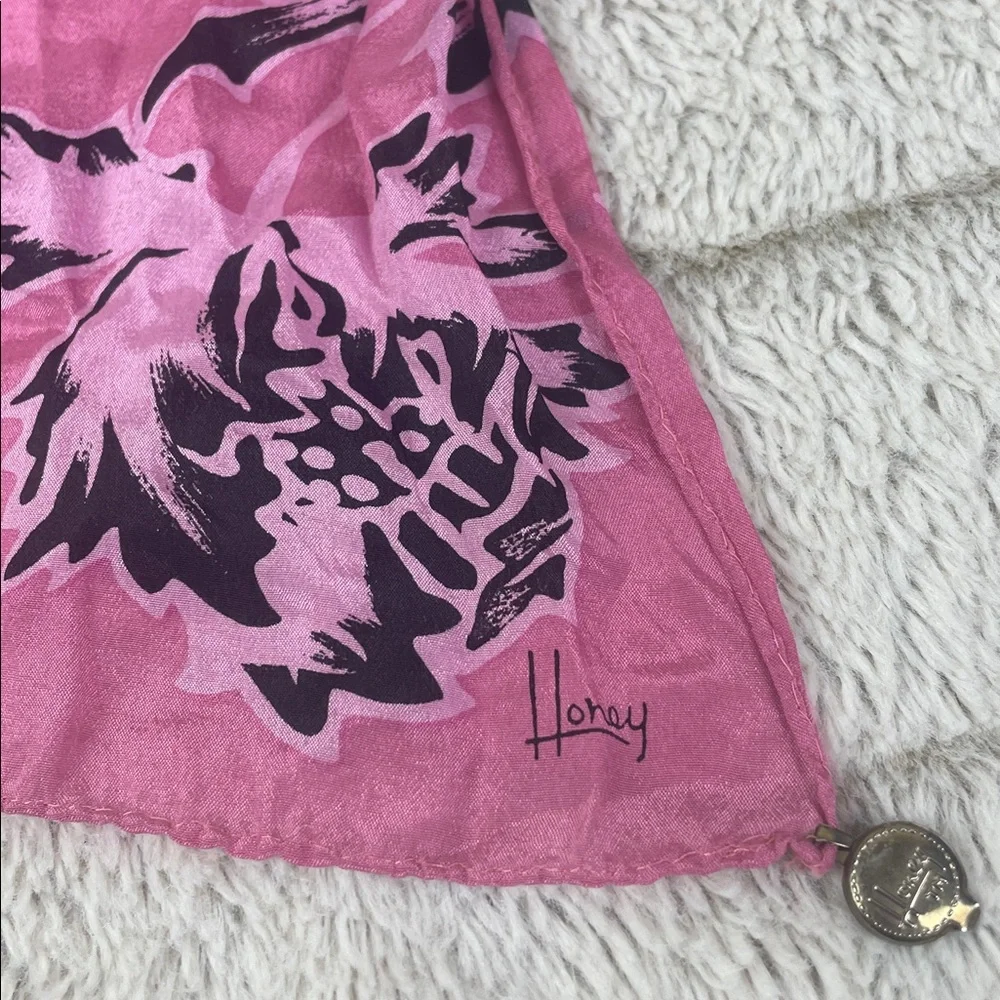 Honey Rectangular Silk Scarf - Picture 5 of 7